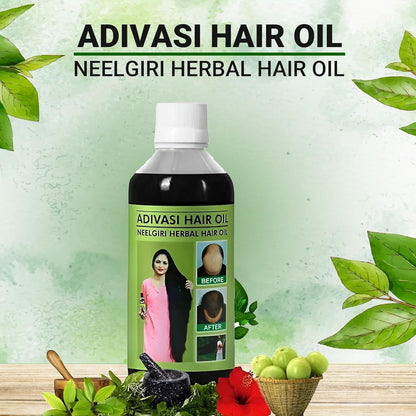 Adivasi Neelgiri Herbal Hair Oil 125 ml bottles.