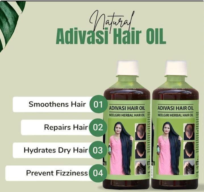 Adivasi Neelgiri Herbal Hair Oil 125 ml bottles.